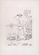 TULLIO GARBARI, A Shepherd, lithograph